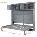 Lit escamotable mural Queen Size avec meubles hauts