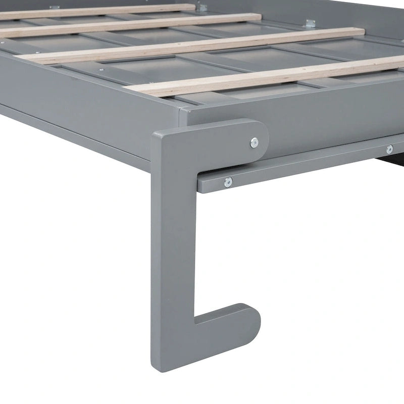 Lit escamotable mural Queen Size avec meubles hauts