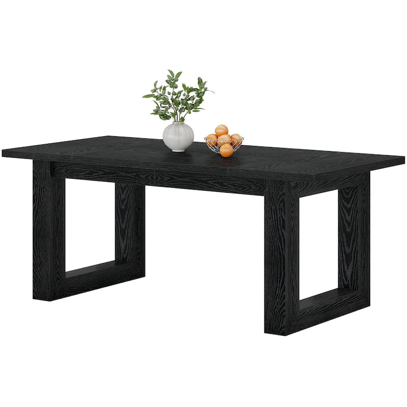 Table de salle à manger de ferme rectangulaire en bois de 160 cm pour 4 à 6 personnes