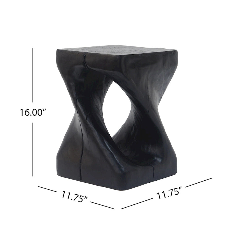 Table d'appoint Twist Shape avec texture bois