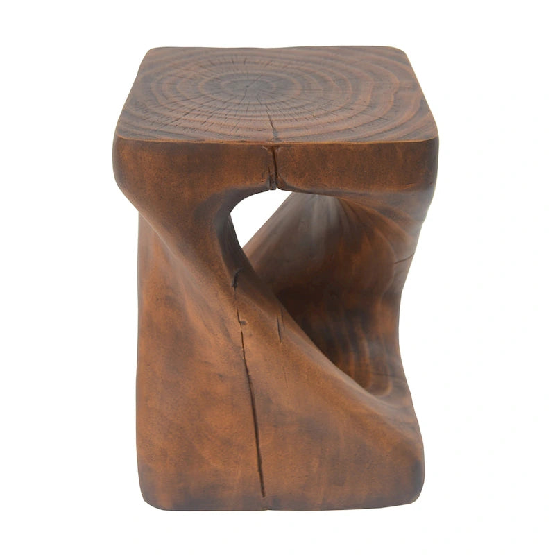 Table d'appoint Twist Shape avec texture bois