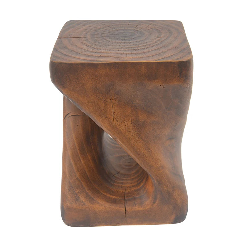 Table d'appoint Twist Shape avec texture bois