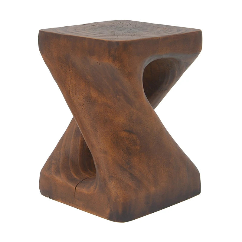 Table d'appoint Twist Shape avec texture bois