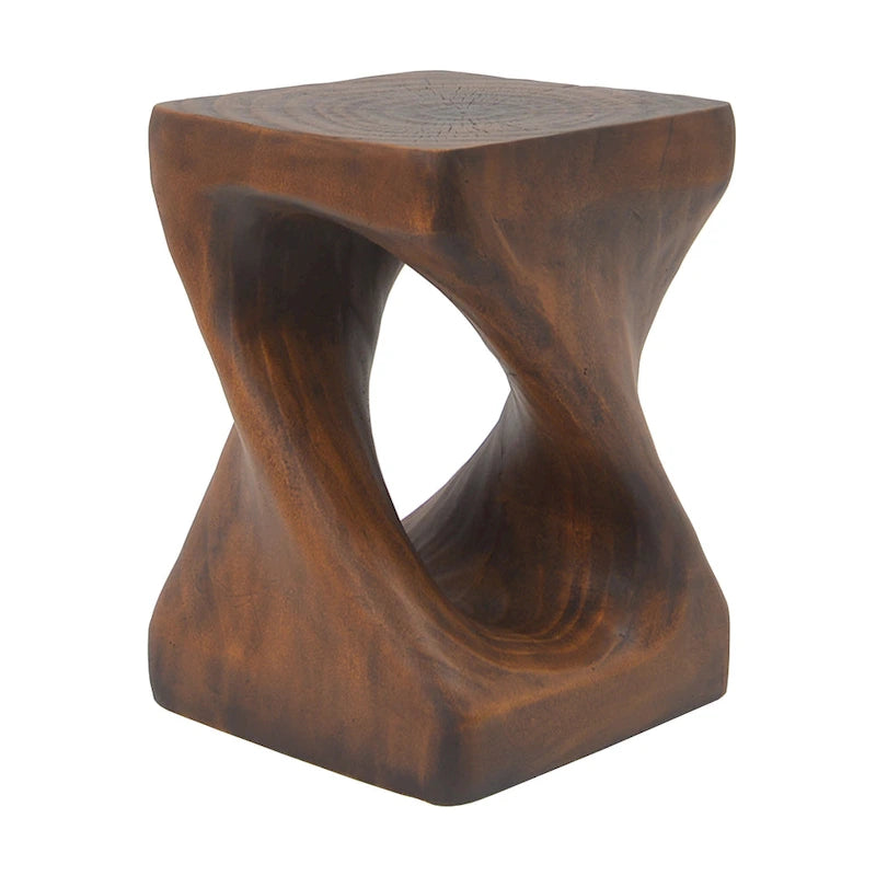 Table d'appoint Twist Shape avec texture bois