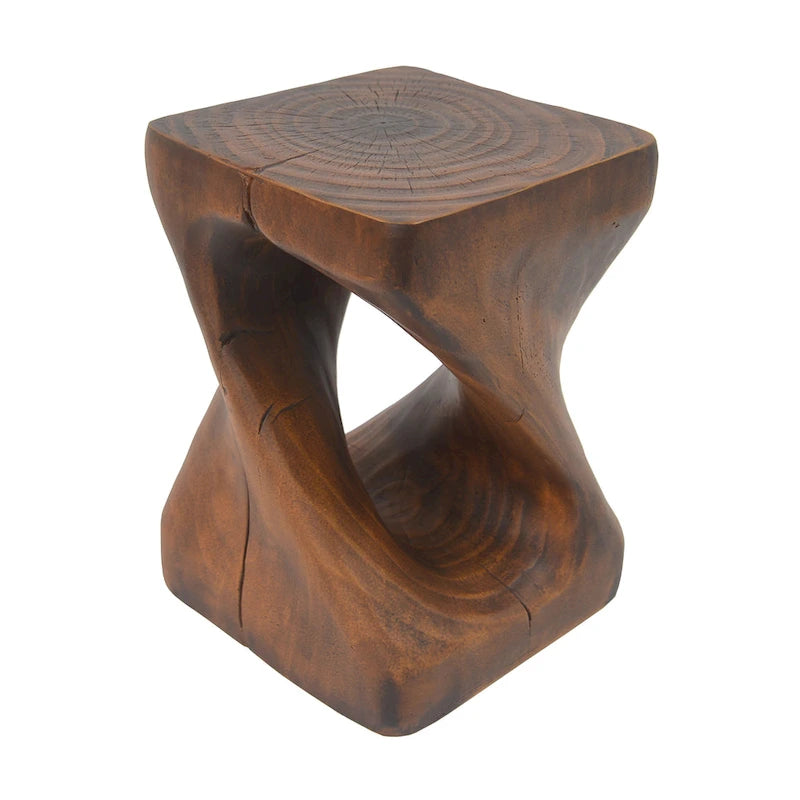 Table d'appoint Twist Shape avec texture bois