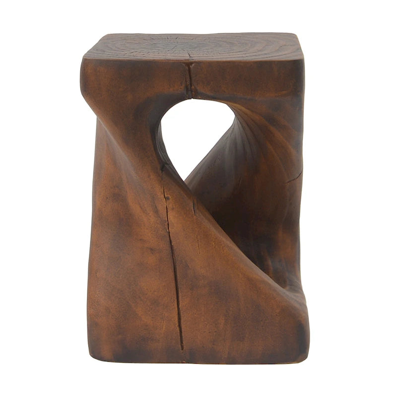 Table d'appoint Twist Shape avec texture bois