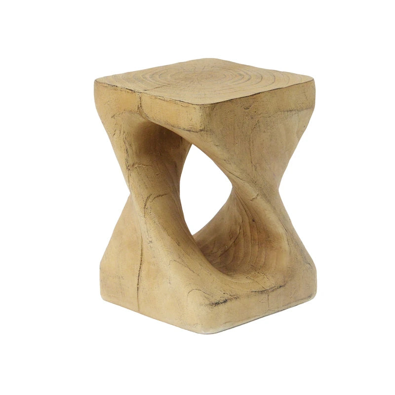 Table d'appoint Twist Shape avec texture bois