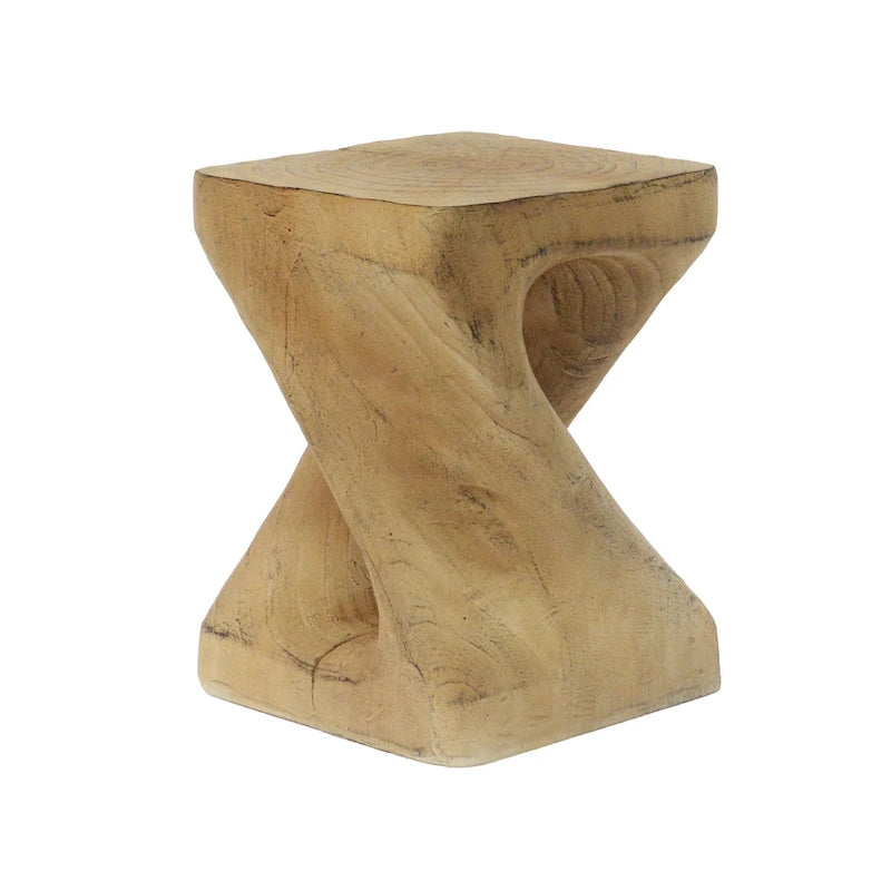 Table d'appoint Twist Shape avec texture bois