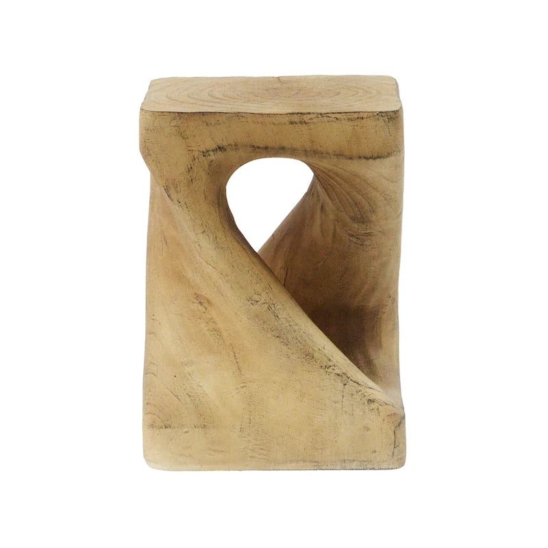 Table d'appoint Twist Shape avec texture bois