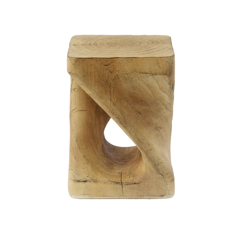 Table d'appoint Twist Shape avec texture bois