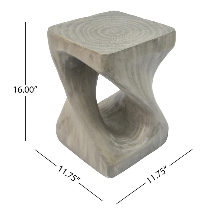 Table d'appoint Twist Shape avec texture bois
