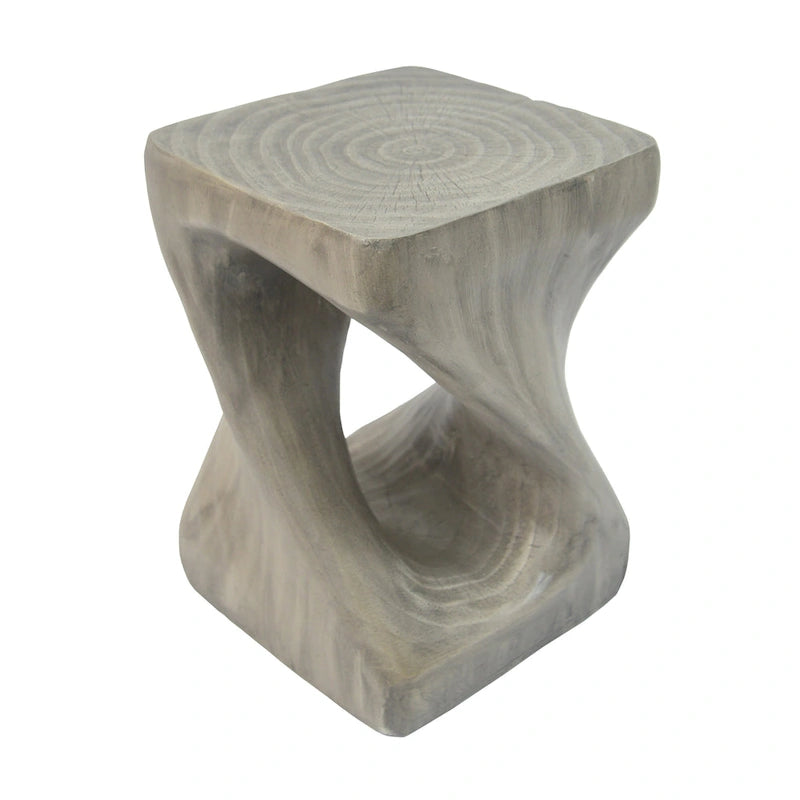 Table d'appoint Twist Shape avec texture bois