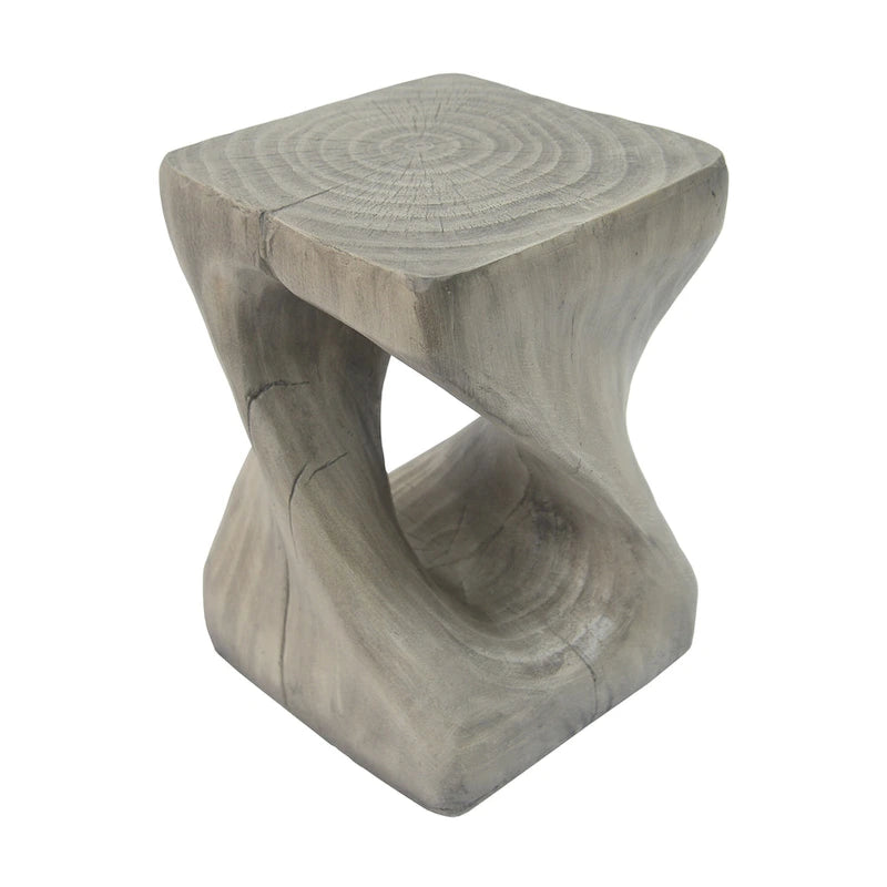 Table d'appoint Twist Shape avec texture bois