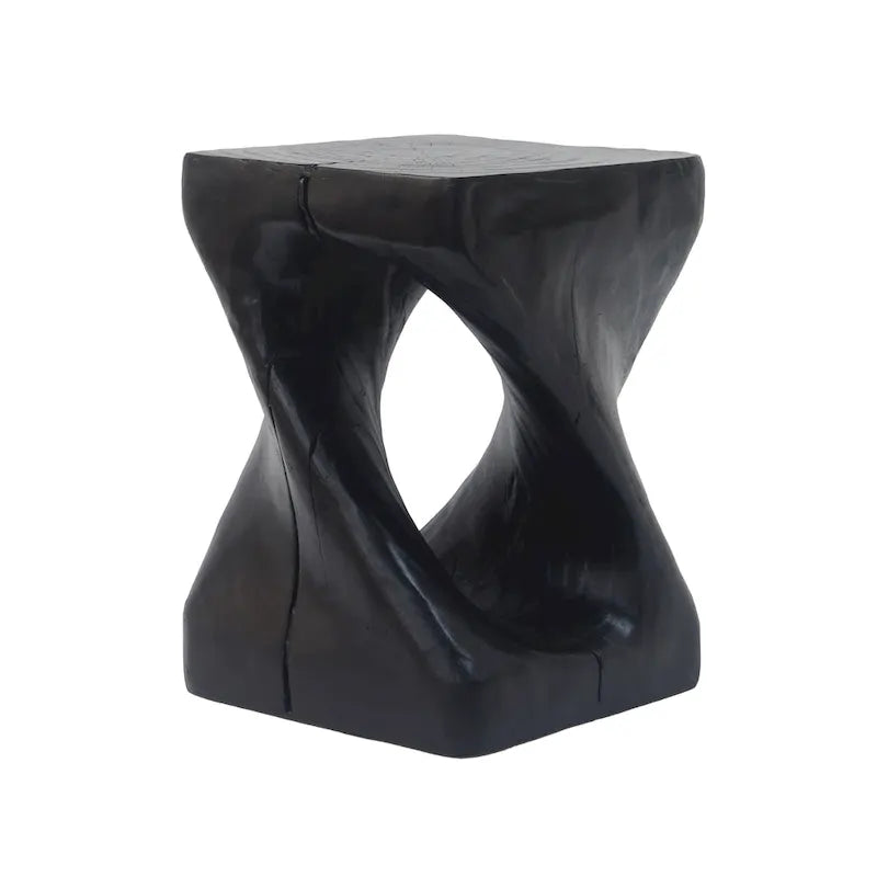 Table d'appoint Twist Shape avec texture bois