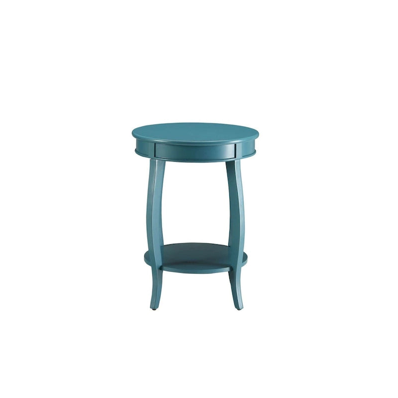 Table d'appoint ronde avec étagère