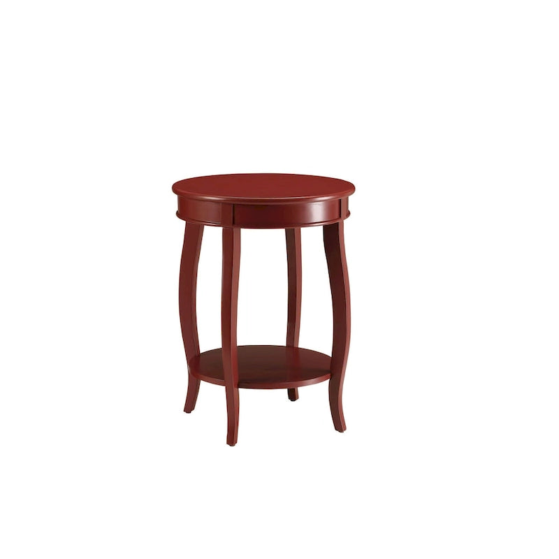 Table d'appoint ronde avec étagère