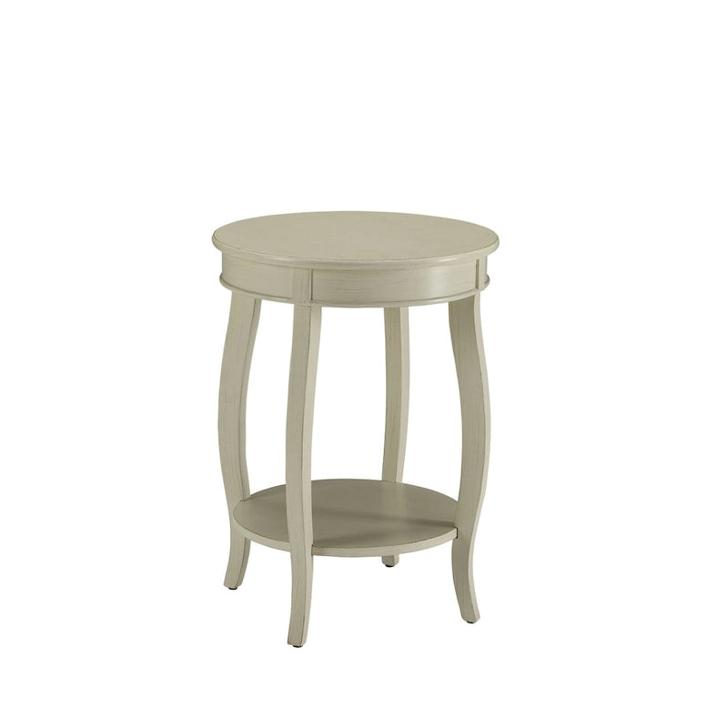 Table d'appoint ronde avec étagère