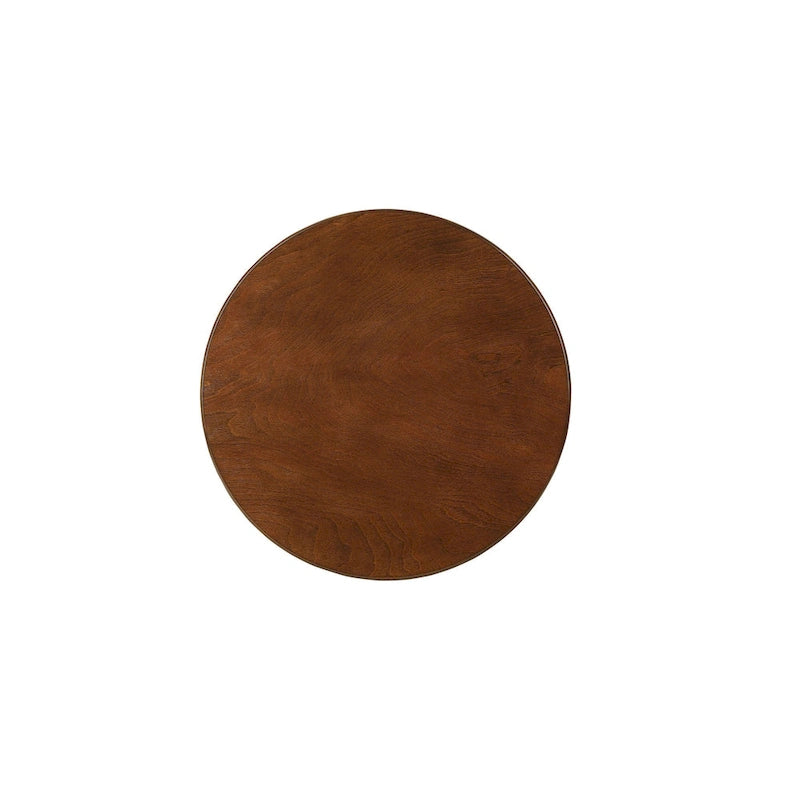 Table d'appoint ronde avec étagère