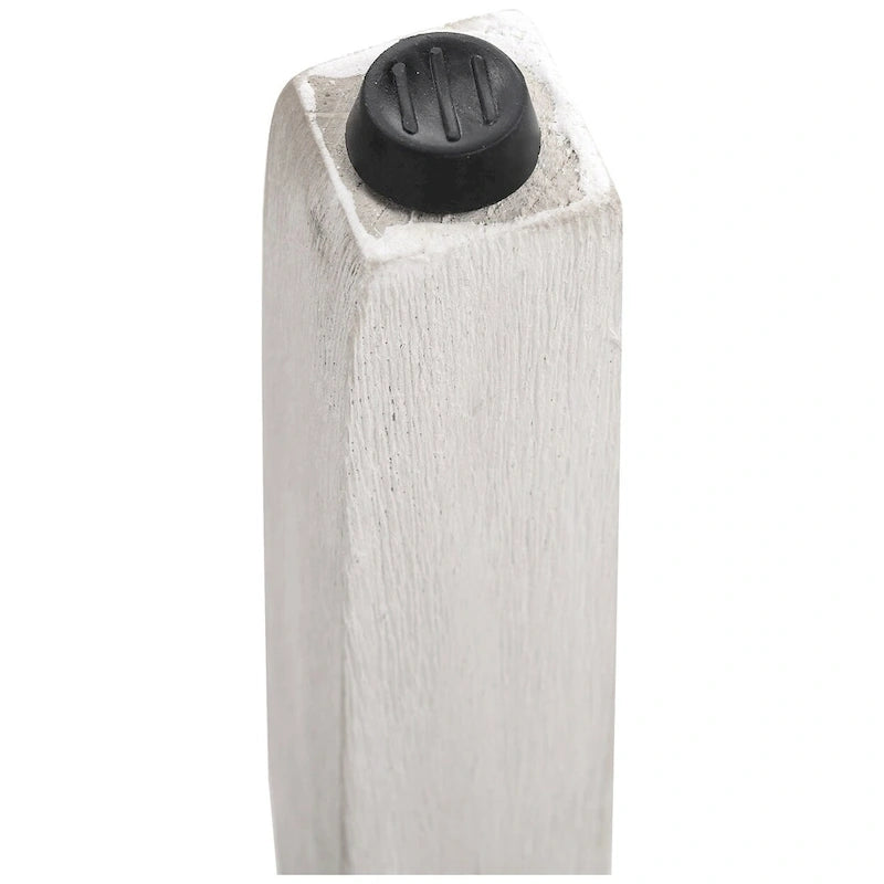 Tabouret de comptoir rembourré en polyester blanc antique de 61 cm