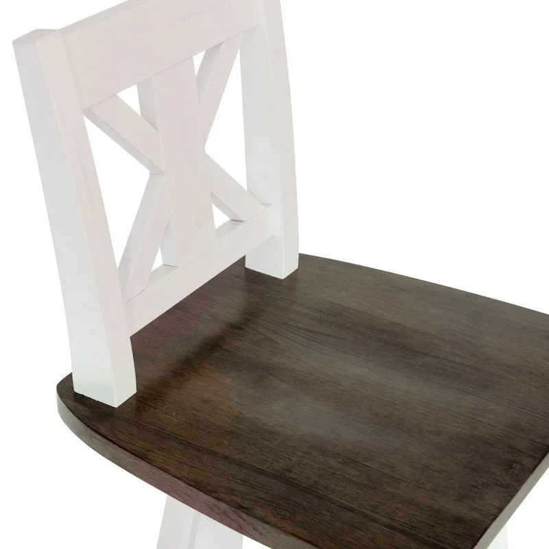 Tabouret de comptoir pivotant en bois de style ferme moderne