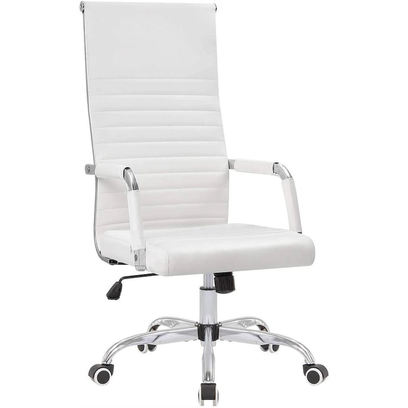 Chaise de bureau nervurée, chaise de conférence à dossier haut