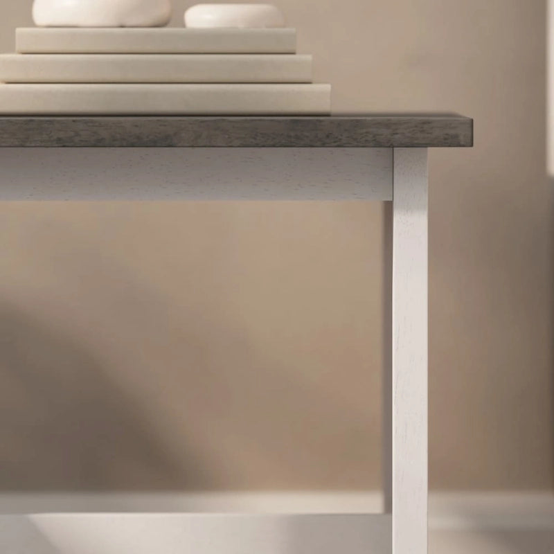 Table d'appoint de ferme classique en bois massif