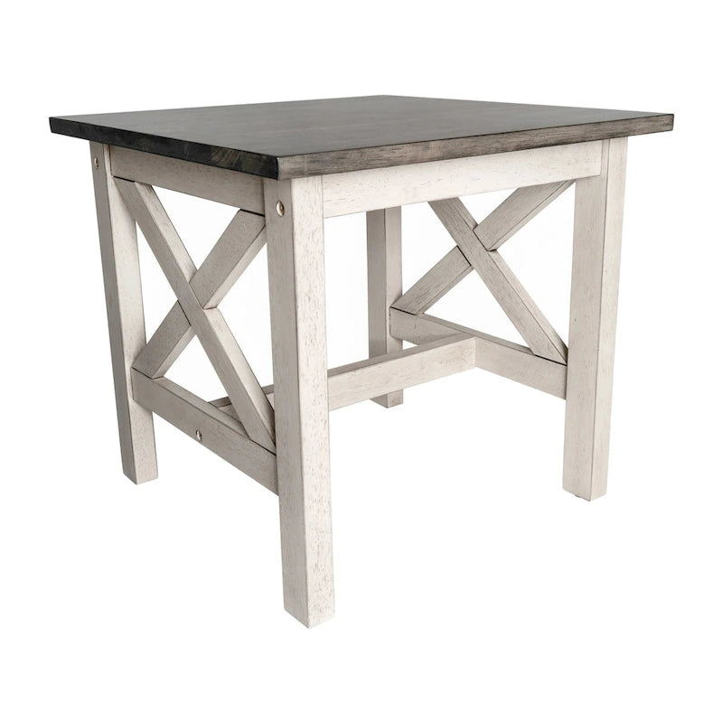 Table d'appoint de ferme classique en bois massif