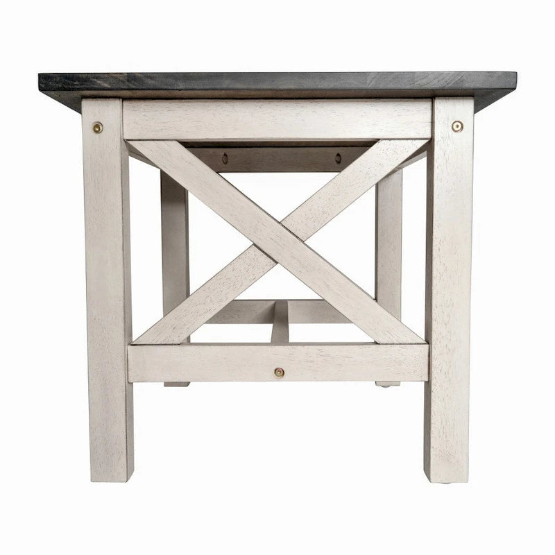 Table d'appoint de ferme classique en bois massif