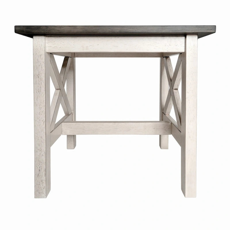 Table d'appoint de ferme classique en bois massif