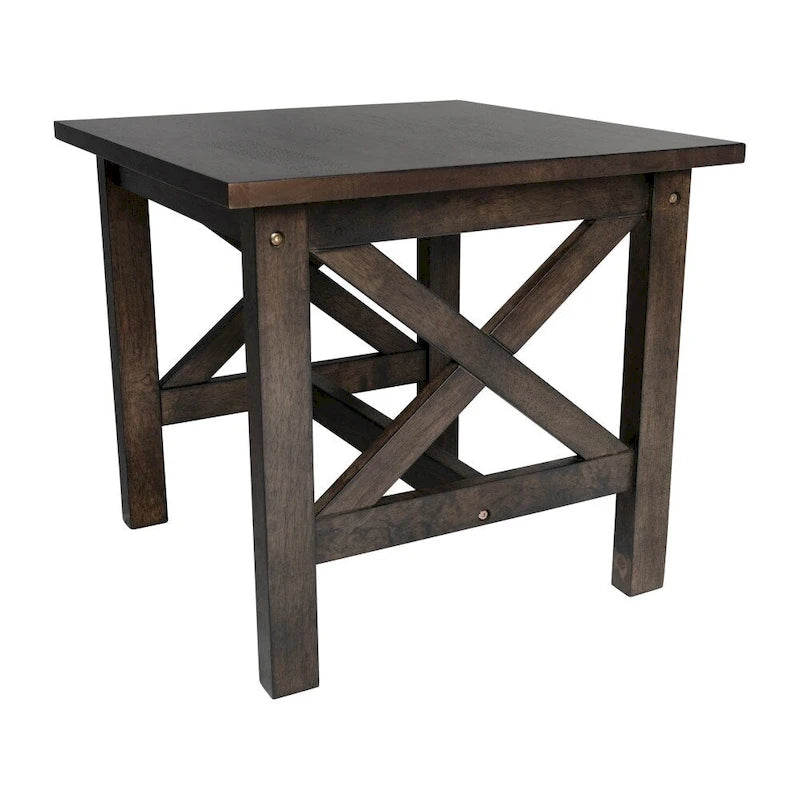 Table d'appoint de ferme classique en bois massif