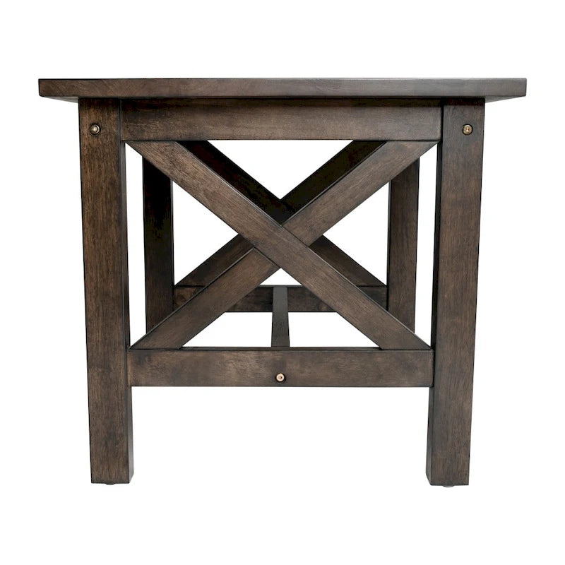 Table d'appoint de ferme classique en bois massif