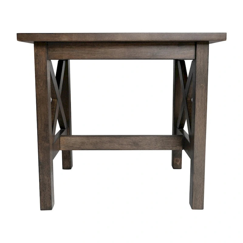 Table d'appoint de ferme classique en bois massif