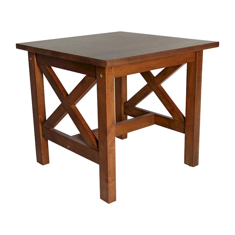 Table d'appoint de ferme classique en bois massif