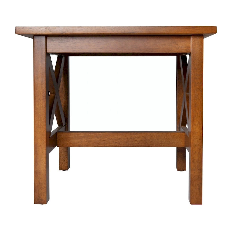 Table d'appoint de ferme classique en bois massif