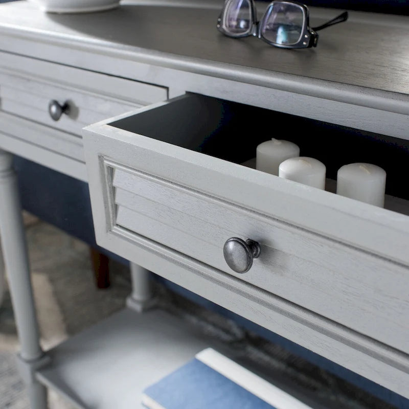 Console 2 tiroirs - 36 L x 13 P x 29,5 H