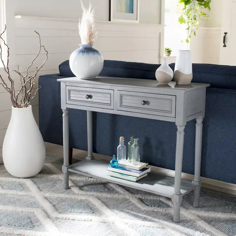 Console 2 tiroirs - 36 L x 13 P x 29,5 H