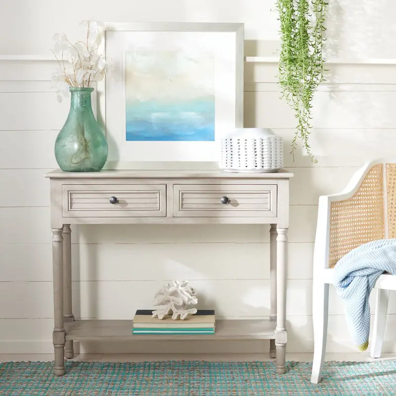 Console 2 tiroirs - 36 L x 13 P x 29,5 H