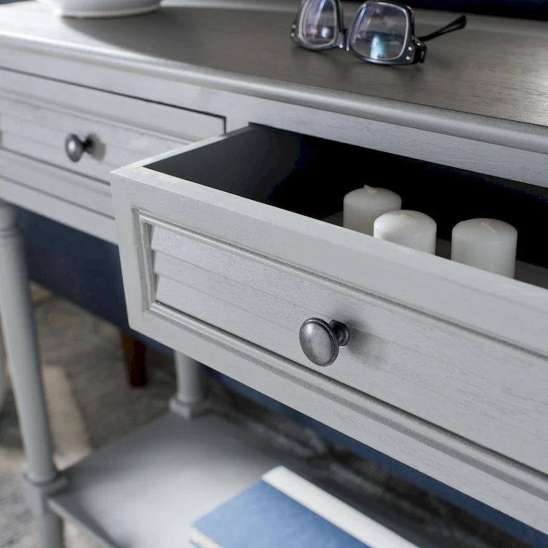 Console 2 tiroirs - 36 L x 13 P x 29,5 H