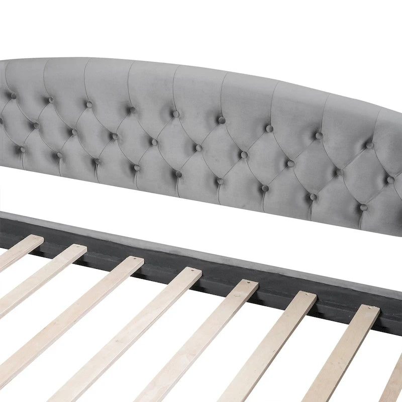 Lit de Repos Moderne Capitonnage Touffet Boutons, Grand Lit