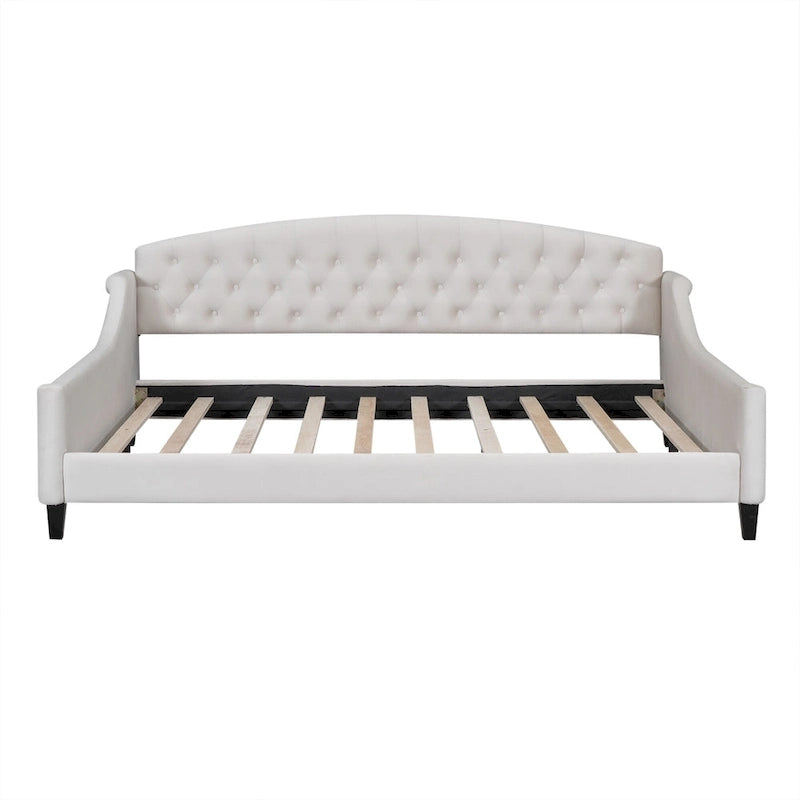 Lit de Repos Moderne Capitonnage Touffet Boutons, Grand Lit
