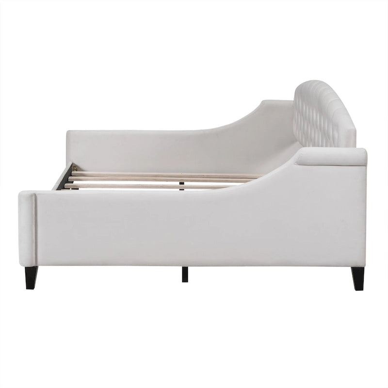 Lit de Repos Moderne Capitonnage Touffet Boutons, Grand Lit