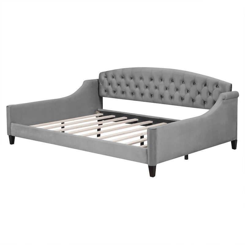 Lit de Repos Moderne Capitonnage Touffet Boutons, Grand Lit