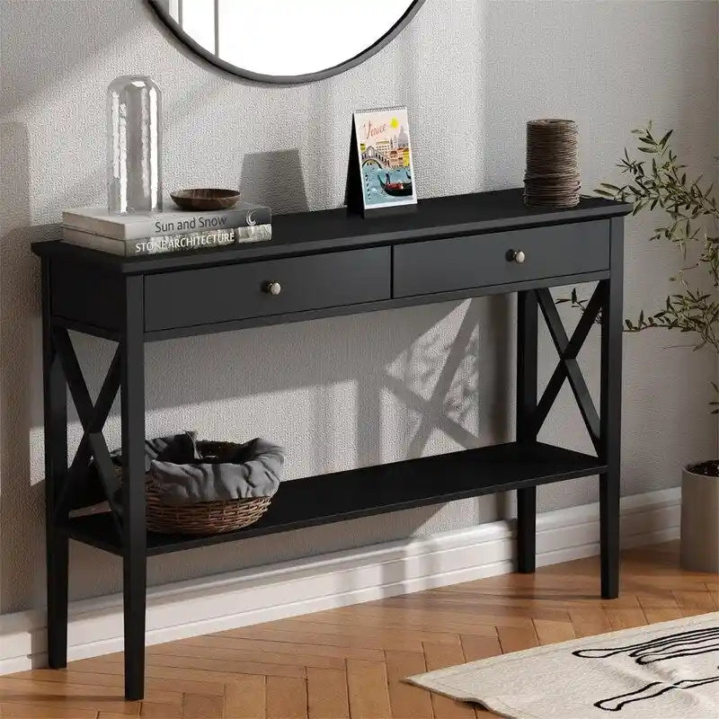 47 Console Table with Drawers - 11.81D x 47.24W x 31.5H