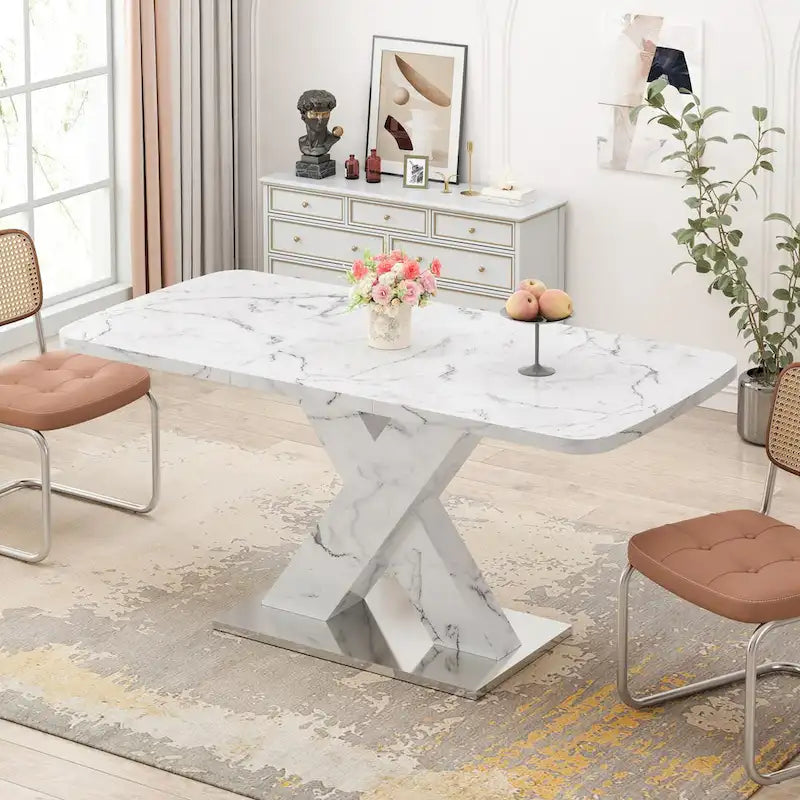 Table à manger carrée extensible moderne pour cuisine