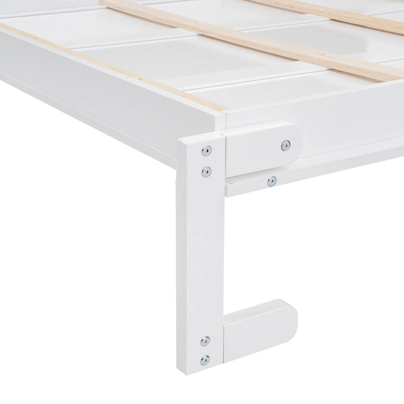 Étagères de rangement murales Queen Size Murphy, lit escamotable se repliant facilement dans une armoire en bois, avec support de matelas
