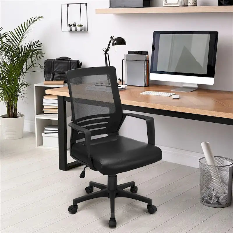 Chaise de bureau ergonomique en maille réglable avec support lombaire