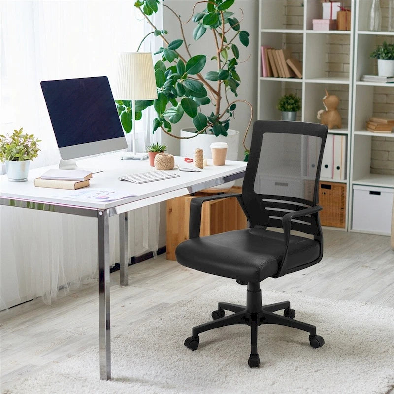 Chaise de bureau ergonomique en maille réglable avec support lombaire