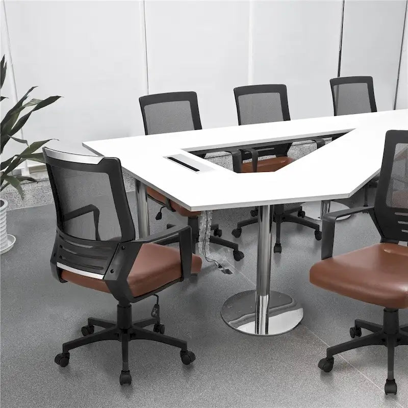 Chaise de bureau ergonomique en maille réglable avec support lombaire