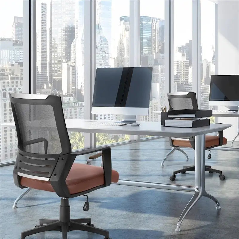 Chaise de bureau ergonomique en maille réglable avec support lombaire