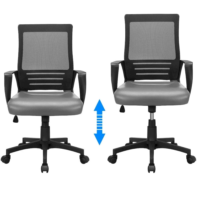 Chaise de bureau ergonomique en maille réglable avec support lombaire